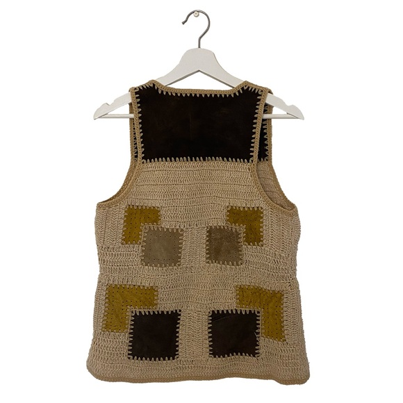 Vintage Crochet Patchwork Cardigan - Picture 2 of 3